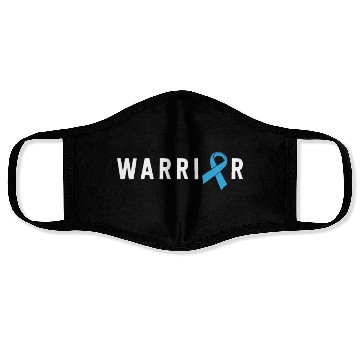 Discover Prostate Cancer Warrior Light Blue Ribbon Dad Face Masks