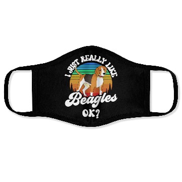 Discover I Just Really Like Beagles Ok Beagle Puppy Dog Face Masks