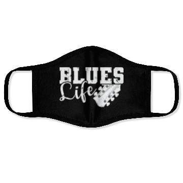 Discover Blues Life Music Trumpet Chicago Face Masks