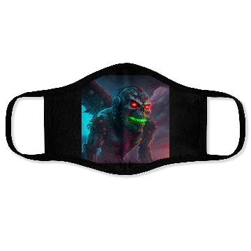 Discover ZOMBIE IRON MAIDEN (version 15) Face Masks