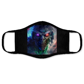 Discover ZOMBIE IRON MAIDEN (version 12) Face Masks
