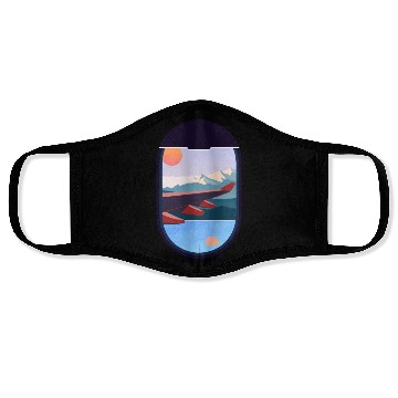 Discover Wanderlust Travel Plane Window Landscape Nature Face Masks