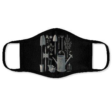 Discover Florist Gardener Dad Grayscale Gardening Tools Face Masks