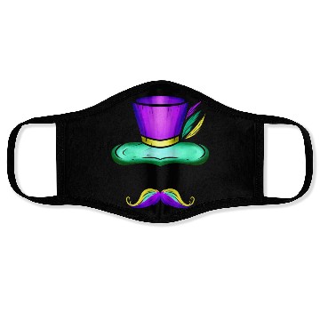 Discover Hat And Mustache For Mardi Gras Face Masks