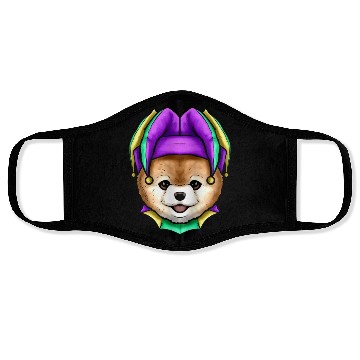 Discover Cute Bear with Jester Hat for Mardi Gras Face Masks