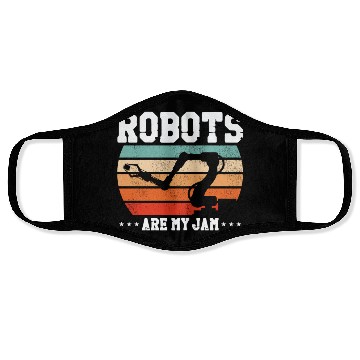 Discover Robot Robotics Engineer Retro Face Masks