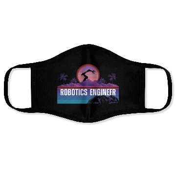 Discover Robot Robotics Engineer Retro Face Masks