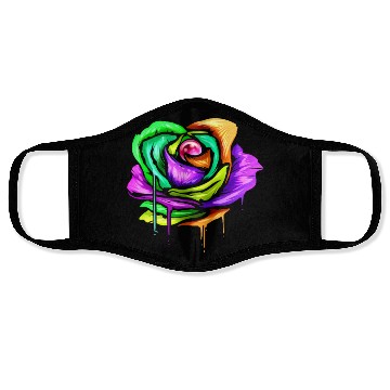 Discover Painted And Colored Rose For Mardi Gras Face Masks
