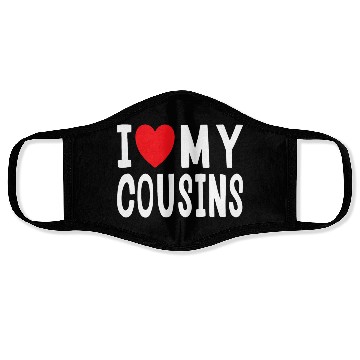 Discover I Love My Cousins Celebrate Family Reunion Face Masks