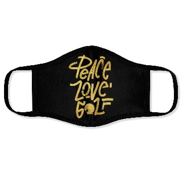 Discover Peace Love Golf Face Masks