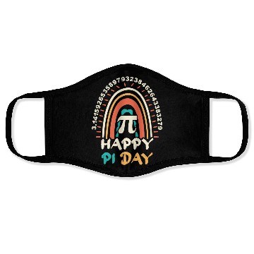 Discover Vintage Pi Math Holiday Mathematics Groovy Pi Day Face Masks