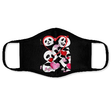 Discover Happy Panda Valentine Face Masks