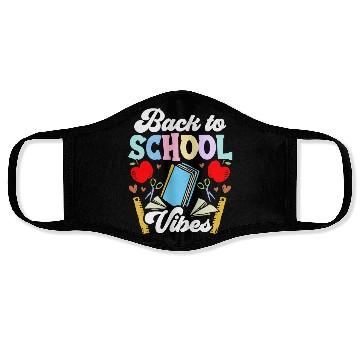 Discover Back To School Vibes Teacher Pupil Grade Face Masks