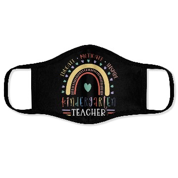 Discover Educate Motivate Inspire Kindergarten Teacher Face Masks