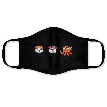 Discover Sushi Ninja Attack Face Masks