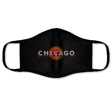 Discover Chicago Theatre Marquee Night Face Masks