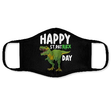 Discover Happy St Pat Rex Day Dinosaur Face Masks