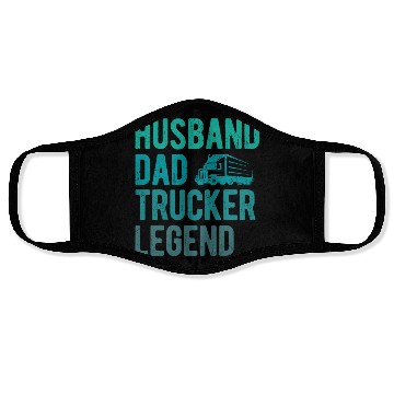 Discover Husband Dad Trucker Legend Face Masks