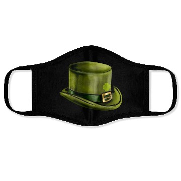 Discover Green Leprechauns Hat Cylinder Shamrock On St Face Masks
