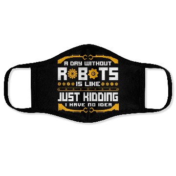 Discover Robot Robotics Engineer Vintage A Face Masks