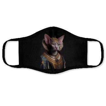 Discover Black King Devon Rex Cat Breed Portrait Royal Rena Face Masks