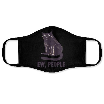 Discover Ew People - Funny Black Cat Lovers Face Masks