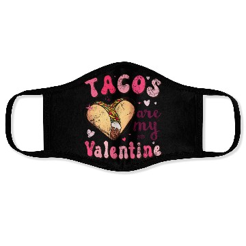Discover Groovy Tacos Are My Valentine Face Masks