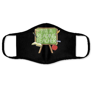 Discover Reading Teacher Face Masks