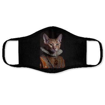 Discover Ocicat Prince Cat Breed Portrait Royal Renaissance Face Masks