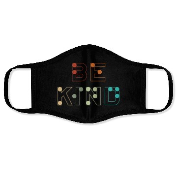 Discover Retro Kindness Braille Language Braille Alphabet Face Masks