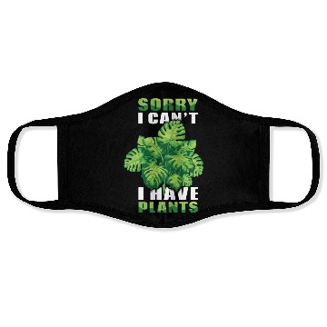 Discover Can't Have Plants Farmer Garden Hobby Gardener Face Masks