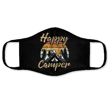 Discover Funny Camping Hiking Lover Present Happy Camper Gi Face Masks