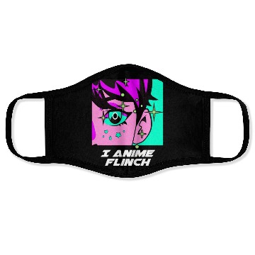 Discover I Anime Flinch Funny Japanese Humor Japan Kawaii A Face Masks