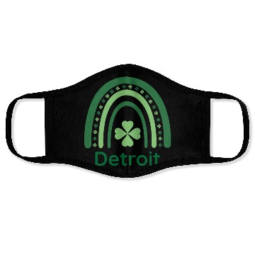 Discover Detroit Clover Charm Boho Rainbow Face Masks
