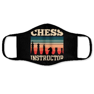 Discover Chess Instructor Match Hobby Player Lover Face Masks