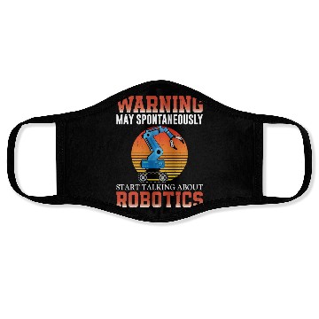 Discover Robot Robotics Engineer Retro Face Masks