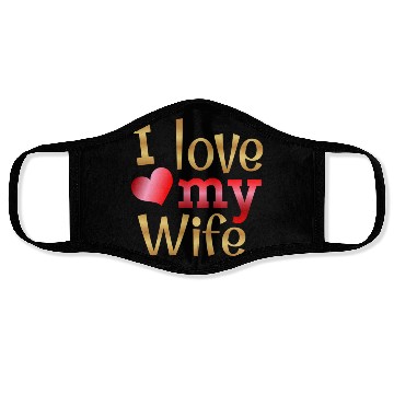Discover Valentines Sublimation I Love My Wife63 Face Masks