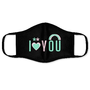 Discover I love you Face Masks