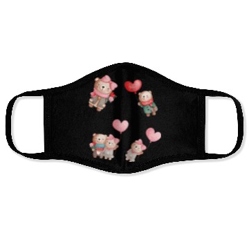 Discover Cute love bears. Face Masks
