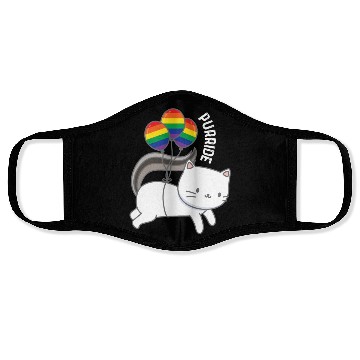 Discover Purride Cat Balloon Rainbow Gay Face Masks