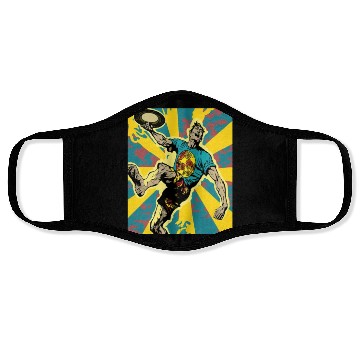 Discover Ultimate Frisbee Retirement Appreciation Pop Art Face Masks