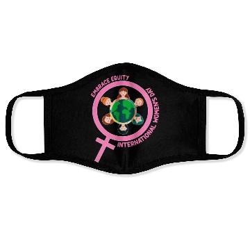Discover Happy International Women's Day Embrace Equity Face Masks