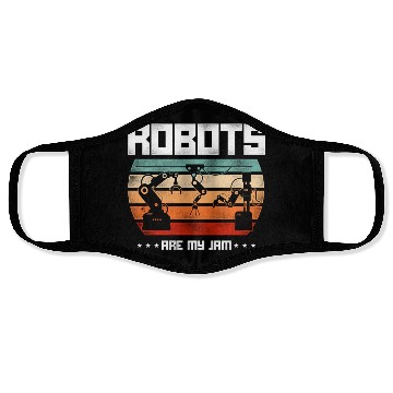 Discover Robot Robotics Engineer Retro Face Masks