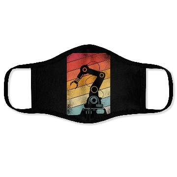 Discover Robot Robotics Engineer Retro Face Masks