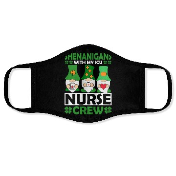 Discover Shenanigans With My ICU Nurse Crew Saint Face Masks