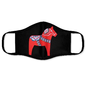 Discover Dalarna horse Face Masks