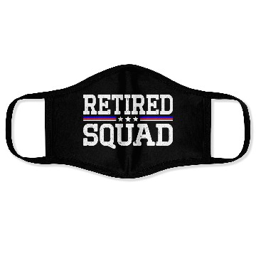 Discover Retirement Patriotic US Flag Retired Squad Face Masks