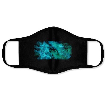 Discover Bright 3D AZURE GREEN NEBULA Face Masks