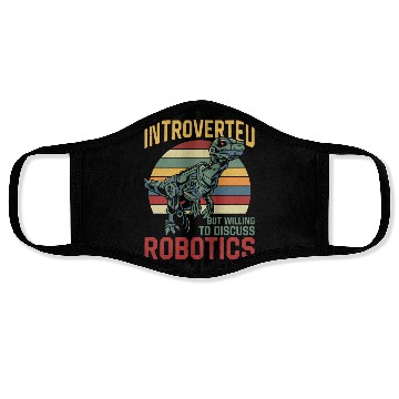 Discover Robot Robotics Engineer Retro Face Masks