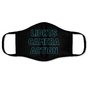Discover lights camera action Face Masks